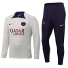 Paris Saint-Germain Quarter Zip Ensemble Sweat d'Entraînement 2023-24 Blanche Pour Homme